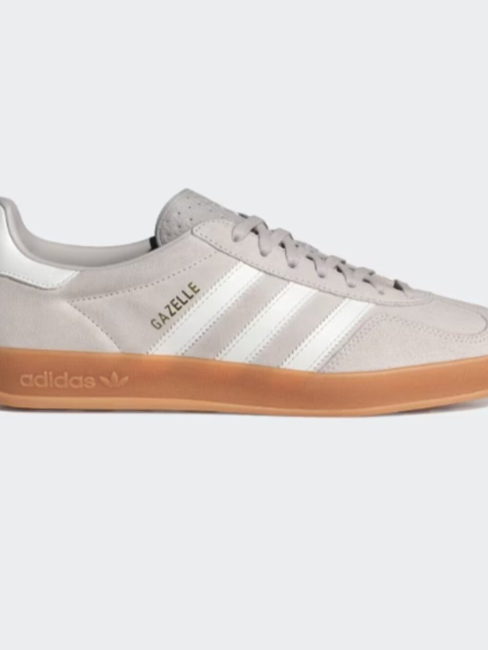 NWT Adidas Gazelle Indoor Shoes In Chalk Pearl/Core White/Gum